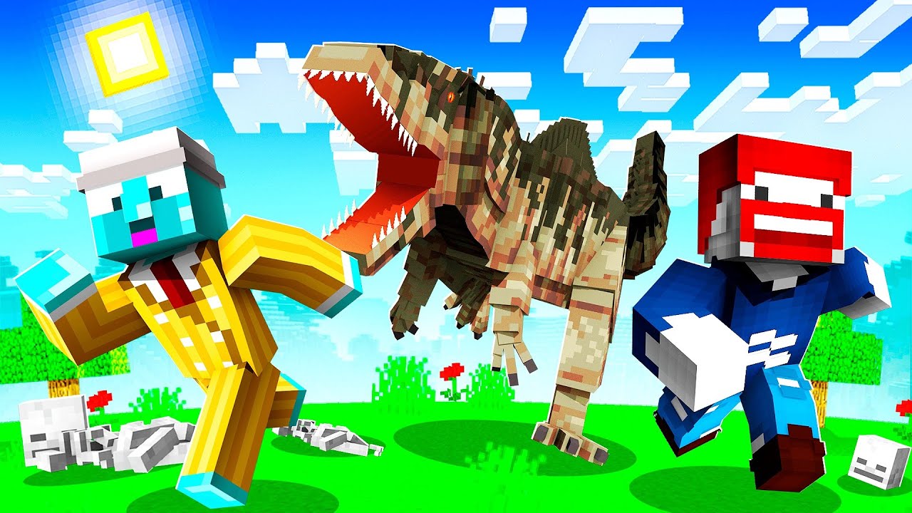 DINOSAURIER STÜRMEN DAS FREUNDE DORF! - Minecraft Freunde 2