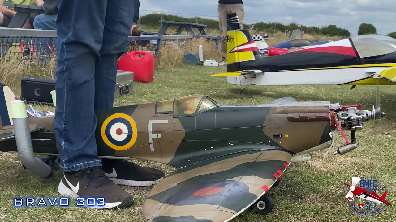 RC Scale Spitfire Crash Saito 4 Stroke Engine Bickley Model Club
