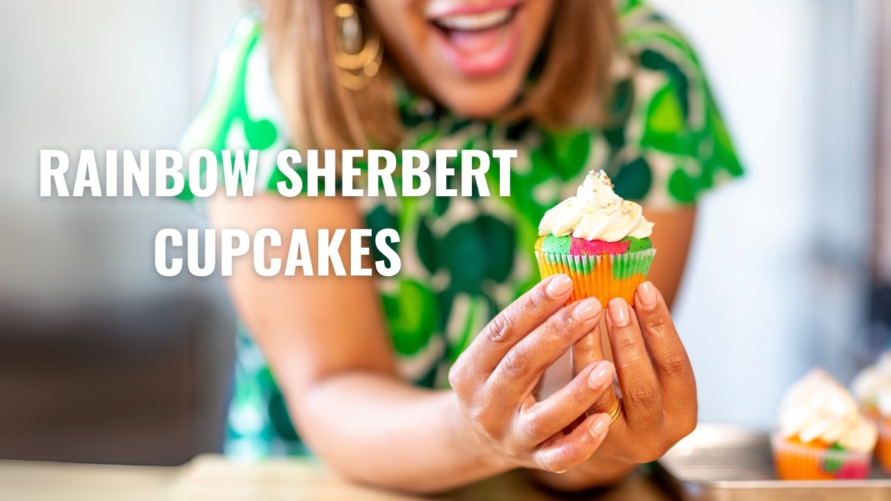 How to Make Colorful Rainbow Sherbert Cupcakes That Wow!