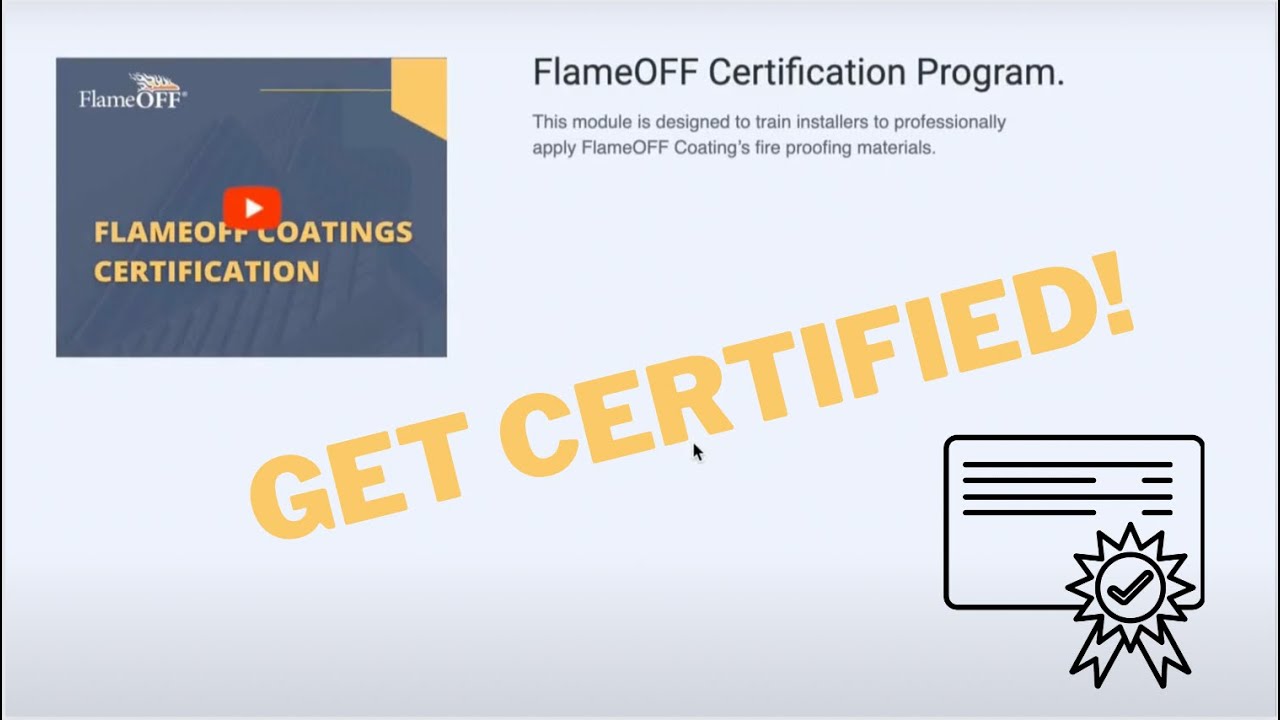 FlameOFF&reg; Coatings Applicator Certification Program Giude