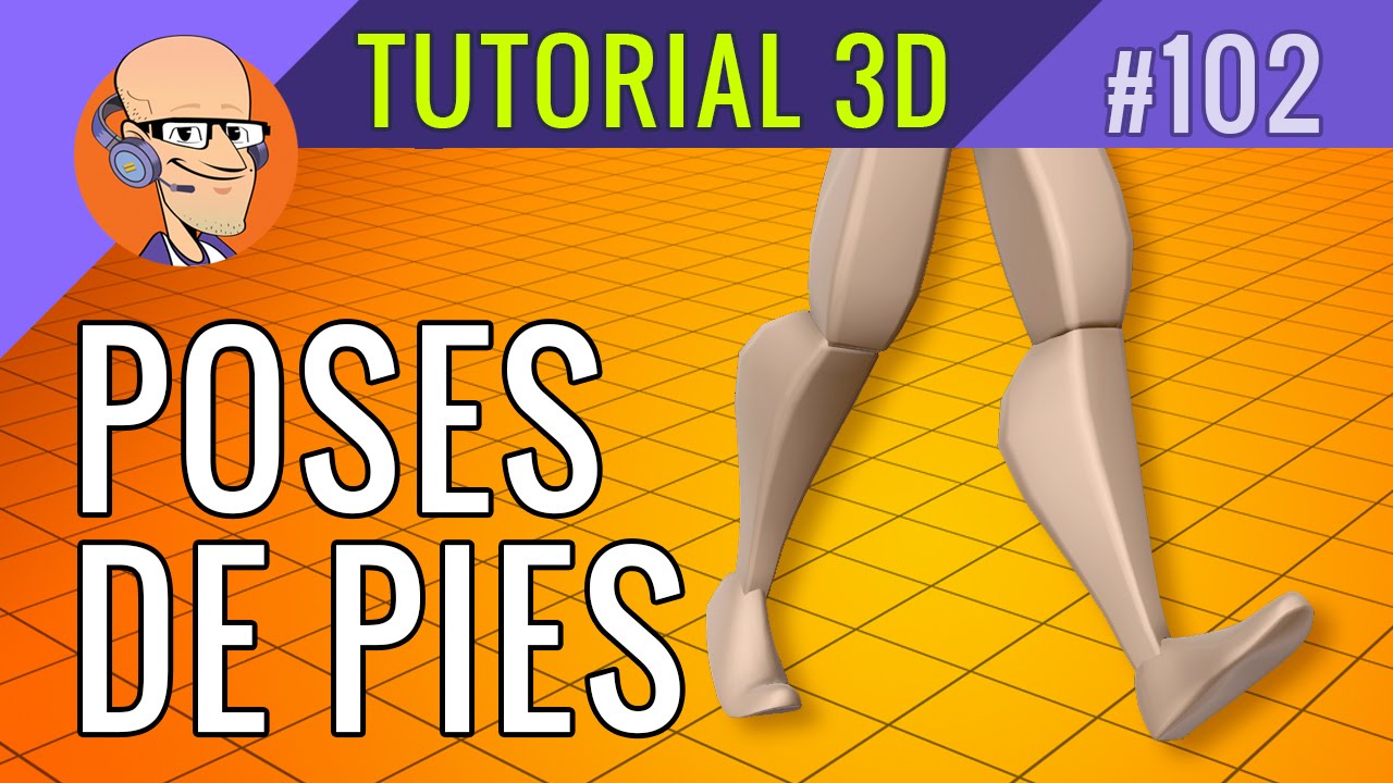 Tutorial de Animación 3D: Poses en Pies de Personajes Club de Animacion por Prof. Victor Escardó