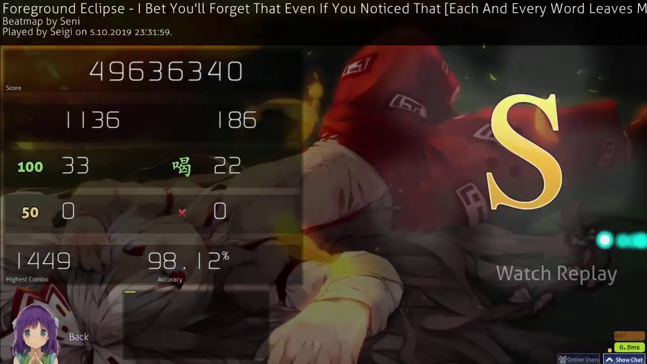 osu! - Foreground Eclipse - I Bet You'll Forget That... (NOMOD) -7* FC-