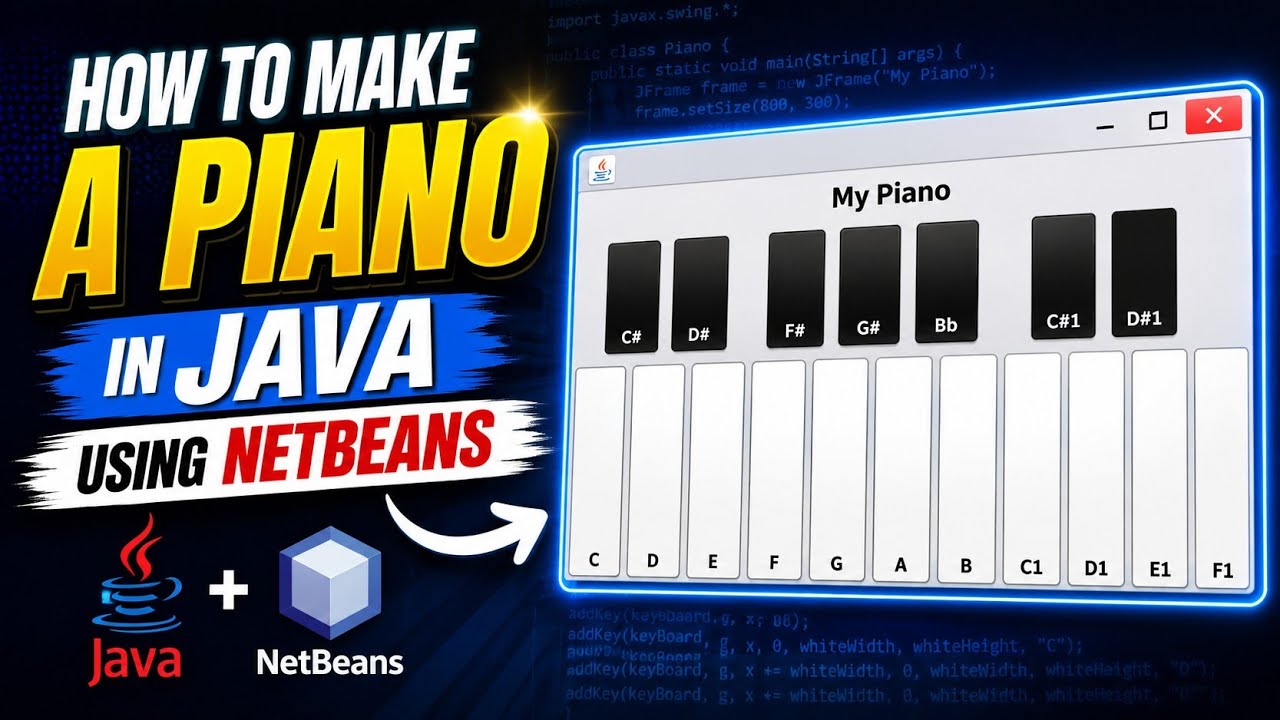 Java NetBeans Tutorial | How to make a piano in Java using Netbeans