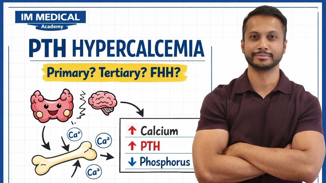 PTH-Related Hypercalcemia Explained | Primary, Tertiary & FHH (ABIM/USMLE)