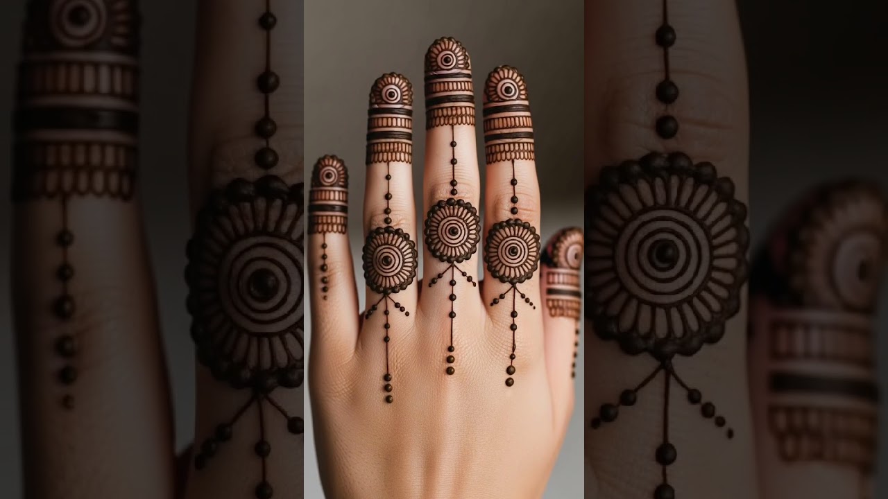 New mehndi fingers design 