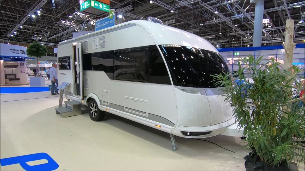 Hobby Premium 560 UL luxury Caravan Camping RV travel trailer walkaround and interior V1961