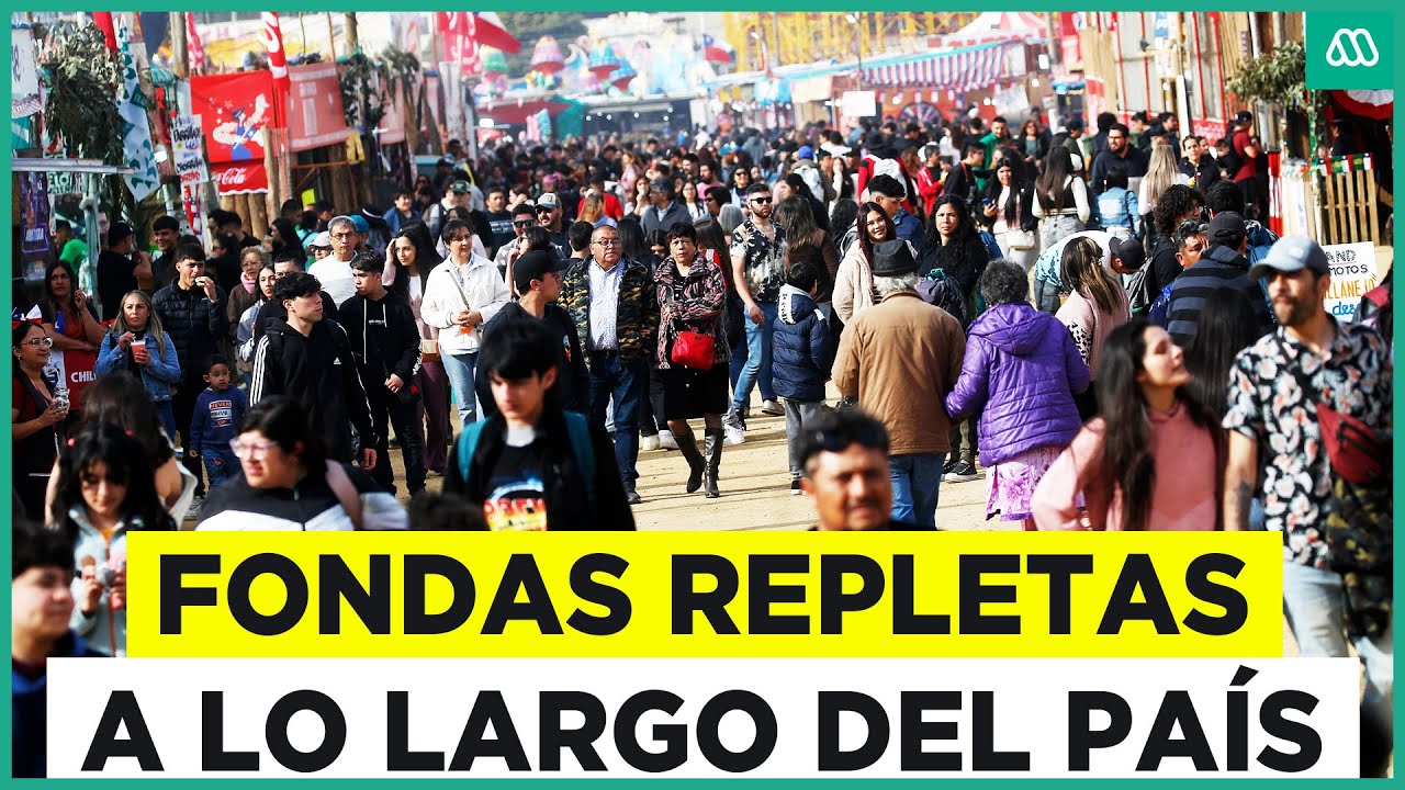 Fondas repletas en el país: Masiva asistencia en el Parque O'Higgins, la Pampilla y Viña del Mar