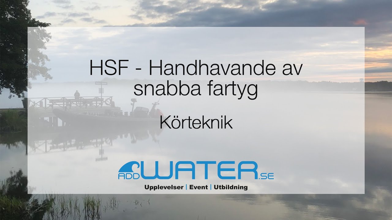 Handhavande av snabba fartyg - Körteknik