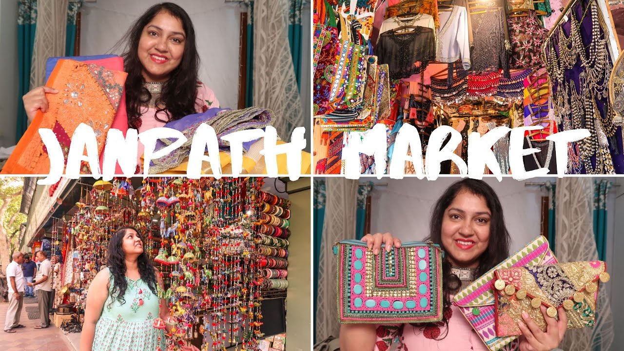 Janpath Market Delhi : Street Shopping Haul, Bags, Boho Afghan Jewellery, Kurtis, Dupattas , Decor