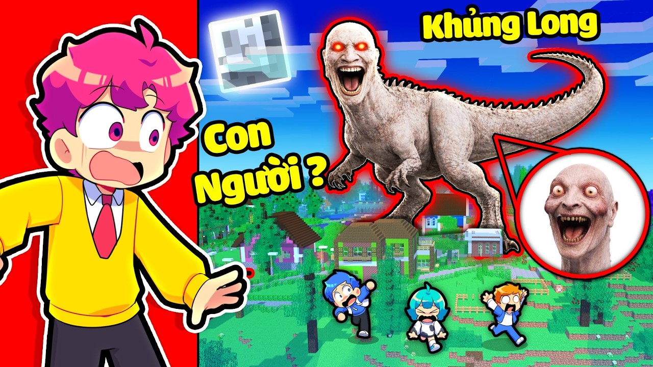 Hiha Phát Hiện KHỦNG LONG ĐẦU NGƯỜI THALASSOPHOBIA MỚI Trong Minecraft 😱😰