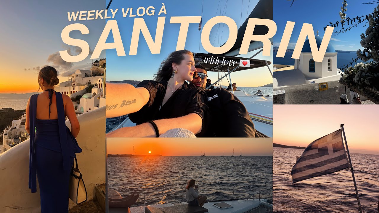 NOS PREMI&Egrave;RES VACANCES &Agrave; DEUX ✈️💌 (Santorini weekly vlog)