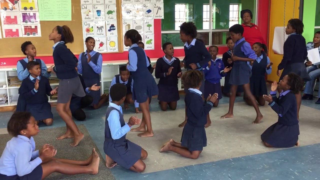 Joyous dancing at A.V. Bukani Primary School in Addo, South Africa