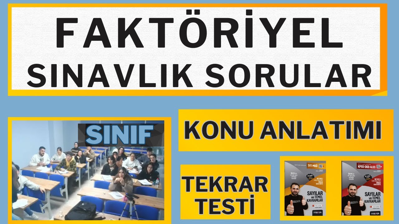 24) Faktöriyel ÖSYM TARZI SORULAR Tekrar Testi | Temel Kavramlar Faktöriyel DGS KPSS ALES YKS 2024