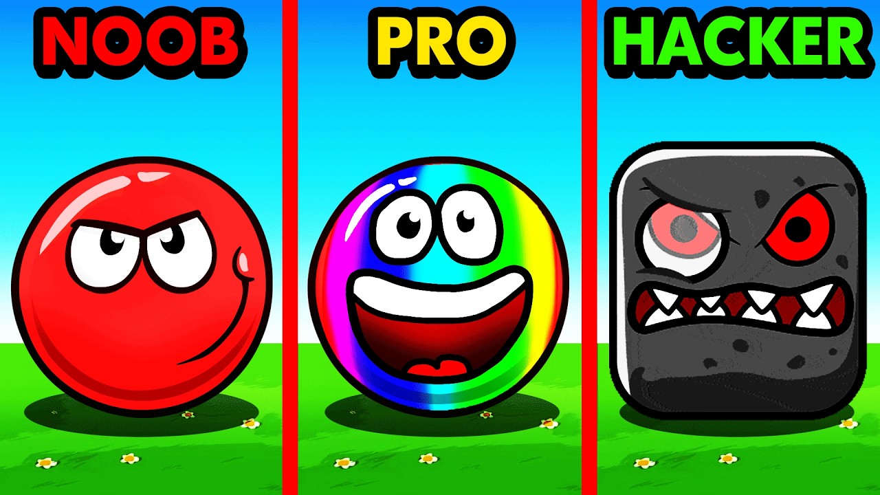 NOOB vs PRO vs HACKER RED BALL