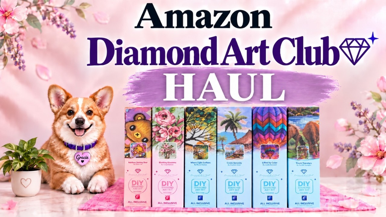 Распаковка алмазной мозаики от Diamond Art Club с Amazon | Новинки + 2 распаковки