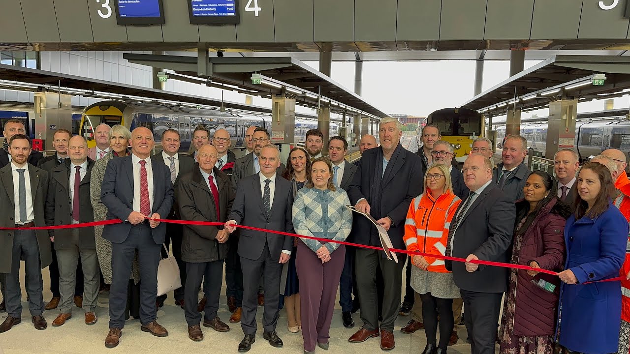 Belfast Grand Central Station Inaugural Trains