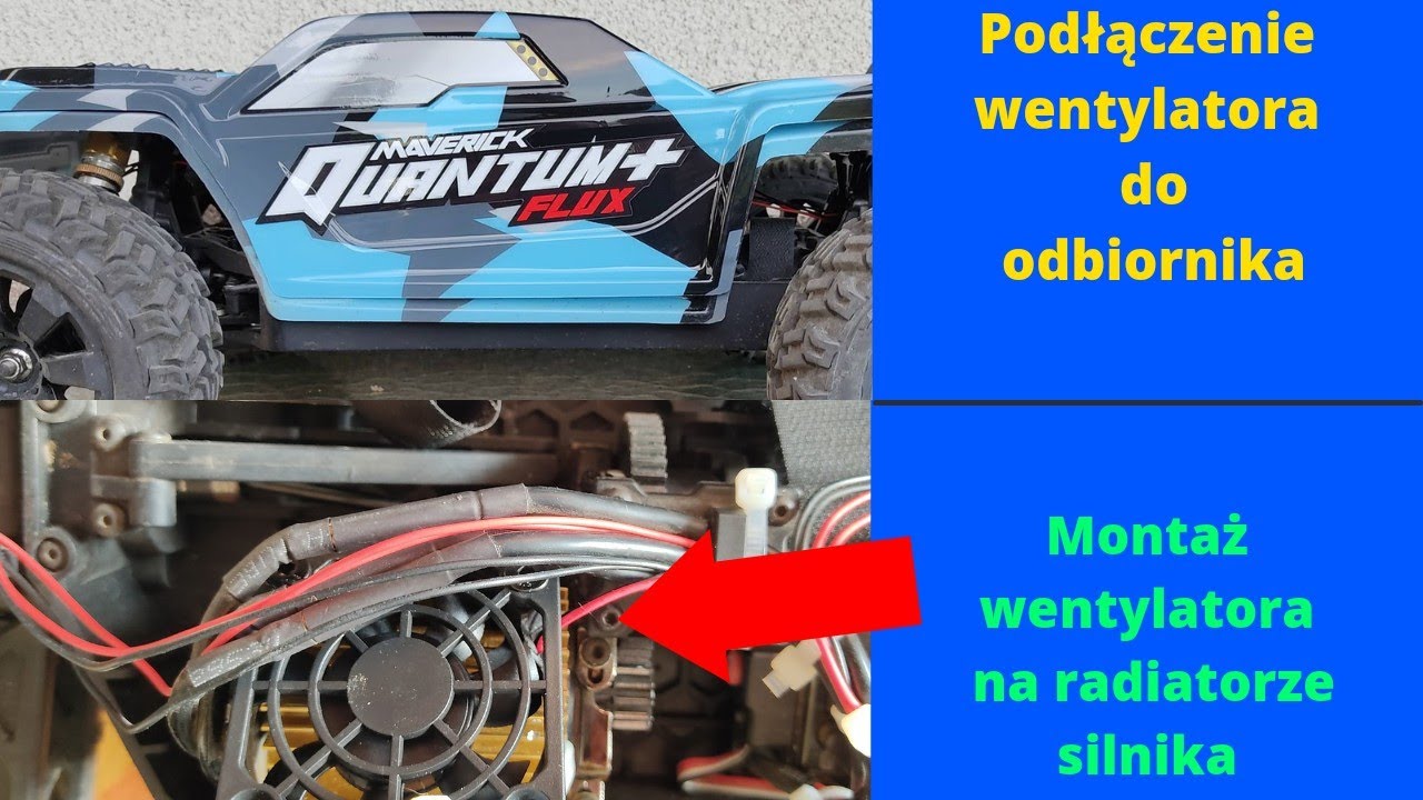 RC Jak zamontować wentylator na silnik | podłączenie wentylatora do odbiornika |montaż na radiatorze