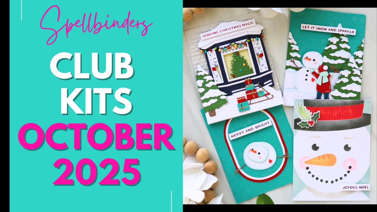 Spellbinders Club Kits | October 2025 | Glimmer, Small & Large Die, 3D Embossing & Stencil Club