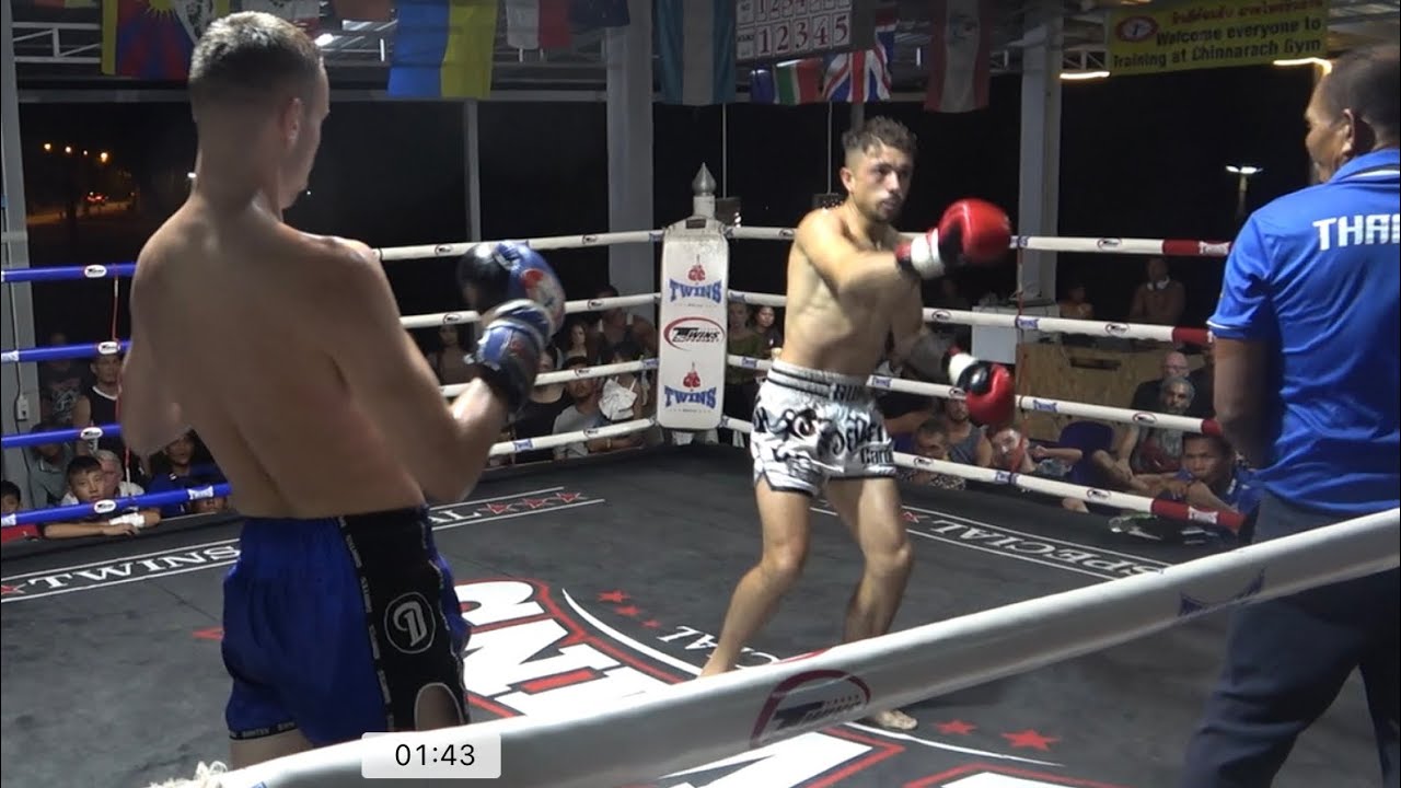 Muay Thai newcomer defeats experienced kick-boxer with first round KO victory.