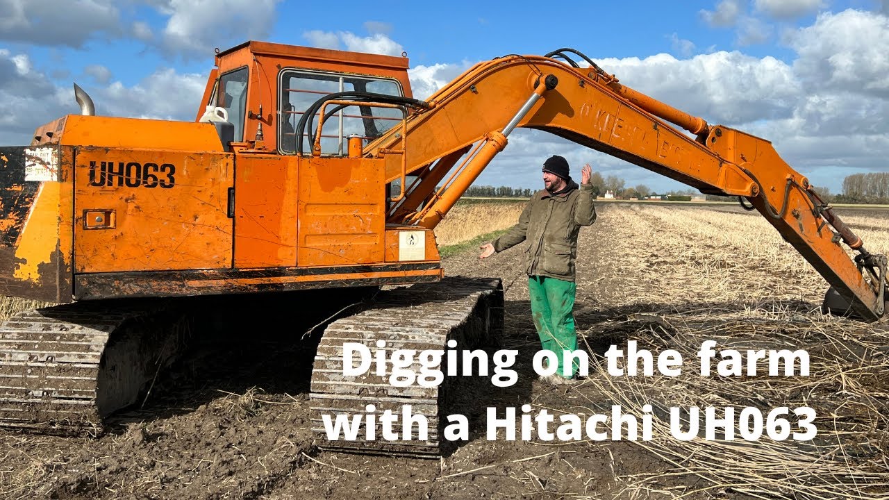 Digging on the farm with a Hitachi UH063