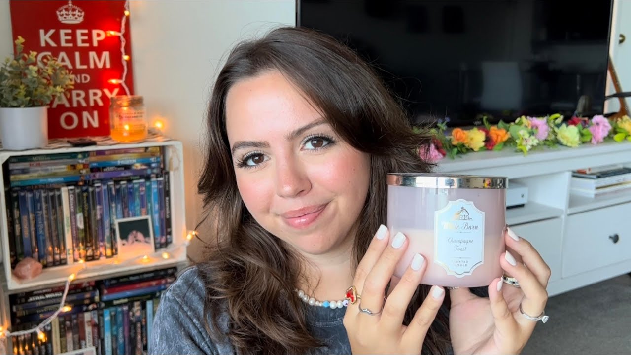 ASMR Candle Collection 💗 | fav candles + scents ✨ | tapping, lid sounds, scratching, whispering 🥰