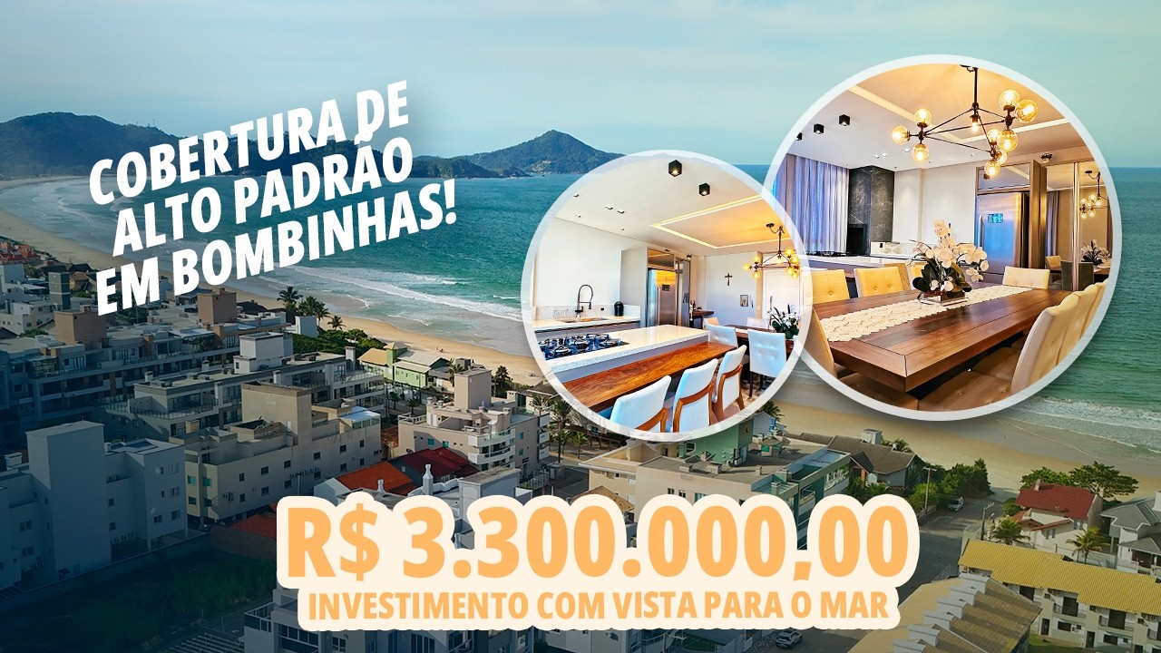 Apartamento Cobertura 3 Suítes Mobiliada a Venda em Mariscal Bombinhas – SC (R$: 3.300.000)