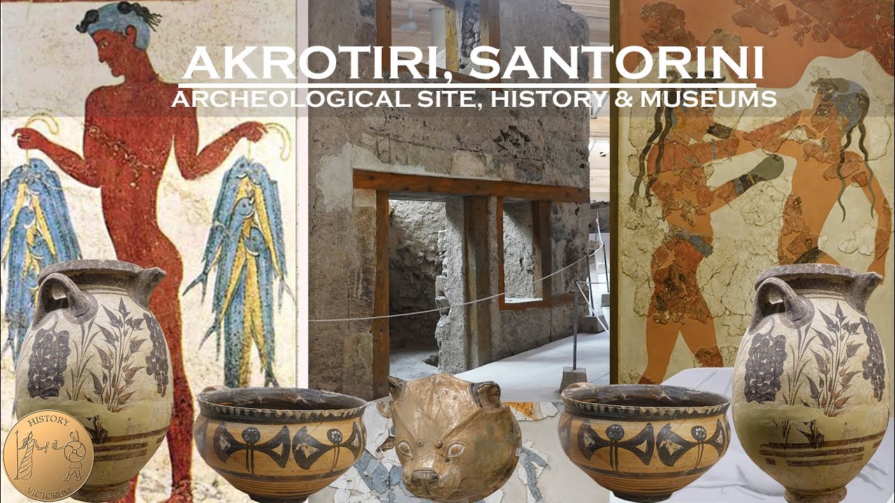 Что находится в Акротири, Санторини? | История, археологические раскопки, доисторический музей, д...
