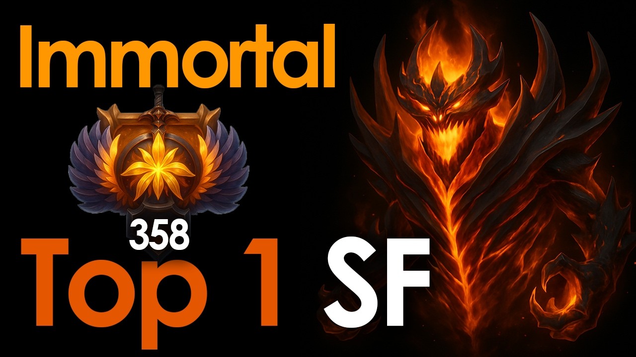 TOP 1 Shadow Fiend Carry – Rank 358 IMMORTAL | 7.40c Gameplay #dota2