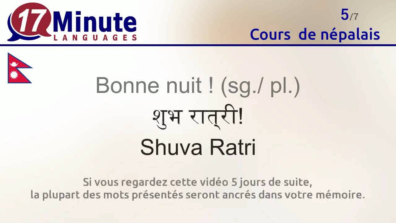 Cours  de népalais gratuit (vidéo)