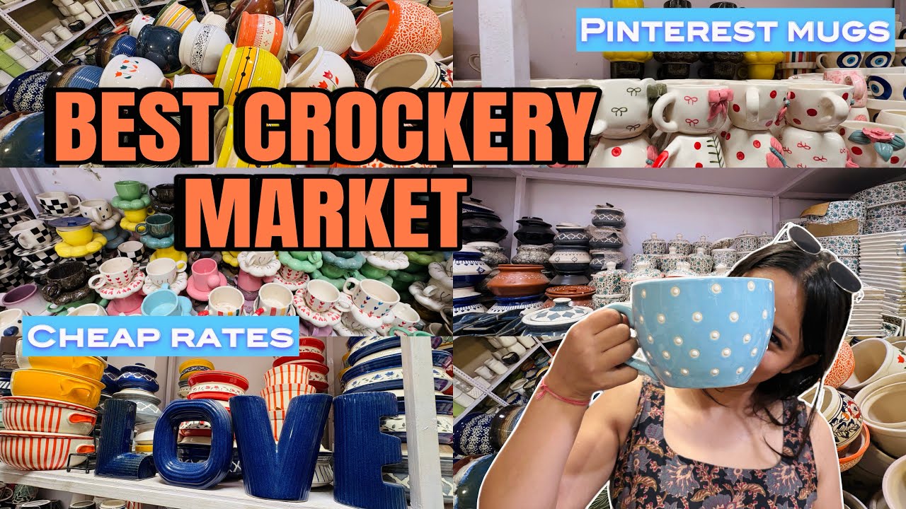 Best & Cheap crockery Market Delhi | Crockery Market in Delhi | Starting ₹50 only😱 | all Pinteresty