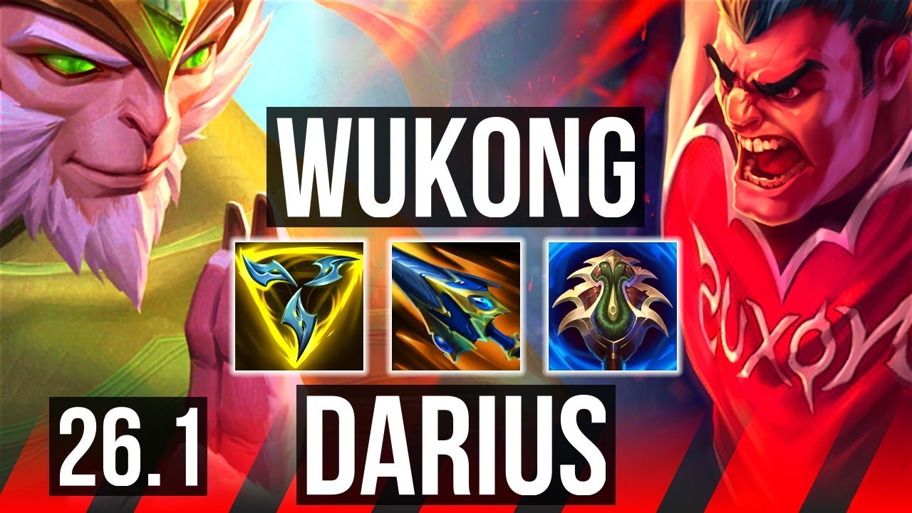 WUKONG vs DARIUS (TOP) | EUW Master | 26.1