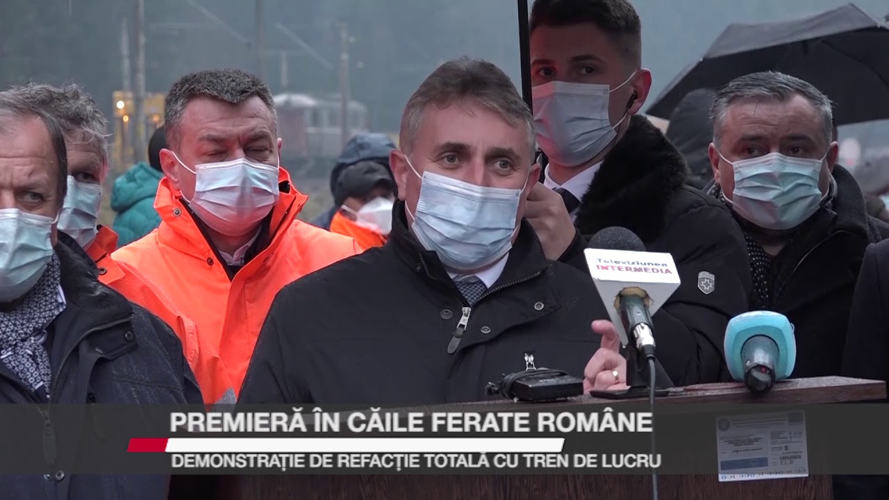 Premieră în căile ferate române. Demonstrație de refacție totală cu tren de lucru