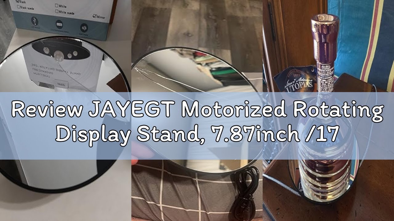 Review JAYEGT Motorized Rotating Display Stand, 7.87inch /17.6lbs Load, 360 Degree Electric Rotating