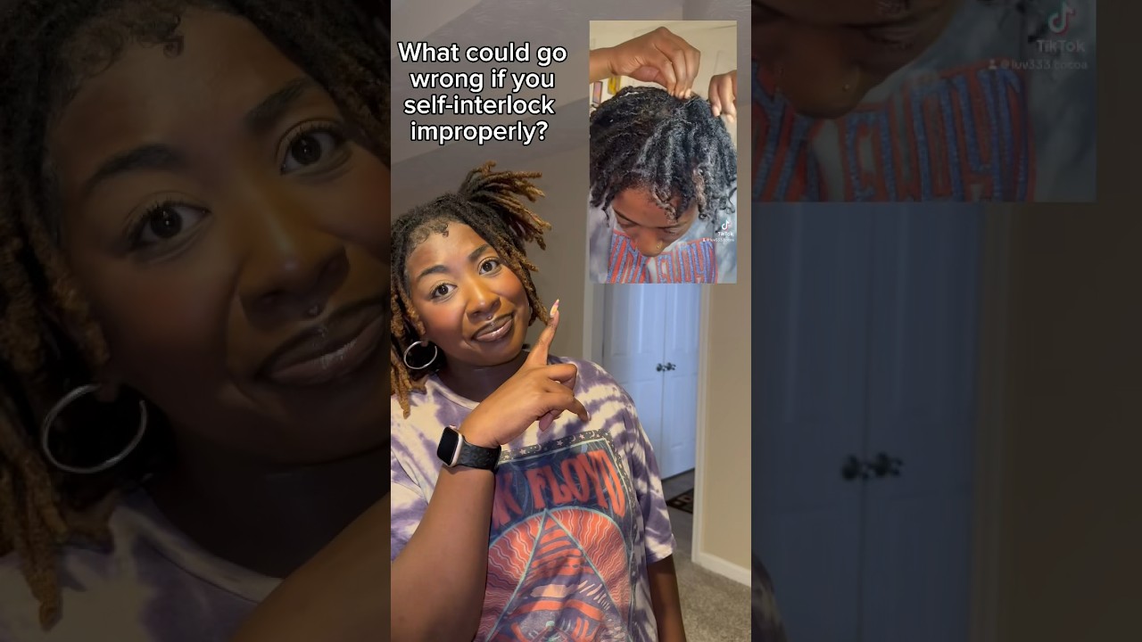 How NOT to interlock your locs #shorts #hairtips #naturalhair
