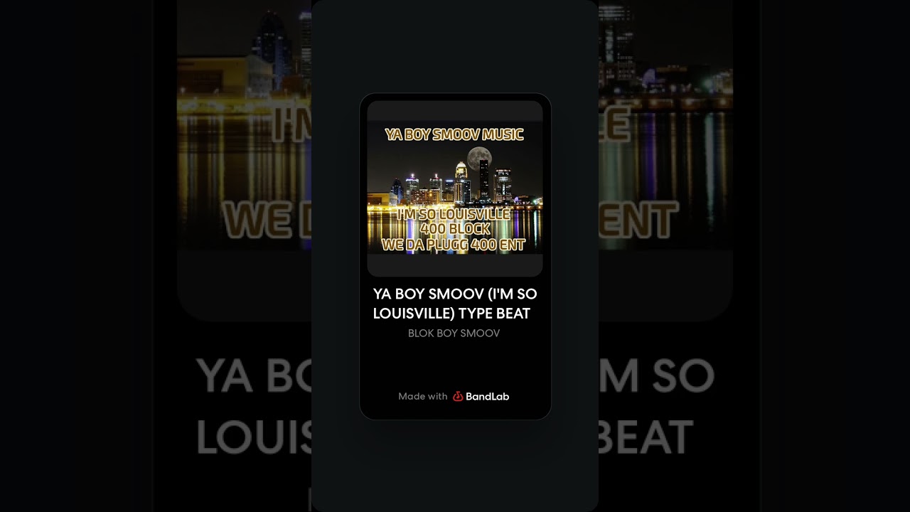 YA BOY SMOOV MUSIC - (I'M SO LOUISVILLE)TYPE BEAT #wedaplugg400ent #400block #louisvillemusic 