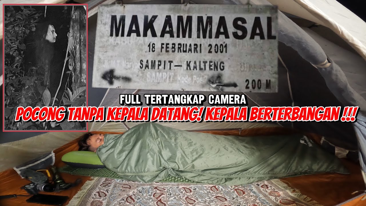 SEMUA YANG DIKUBUR DISINI TANPA KEP4LLA~DITIMBUN RIBUAN MAYIT 1 LOBANG~SOLO CAMPING HORROR SAMPIT!