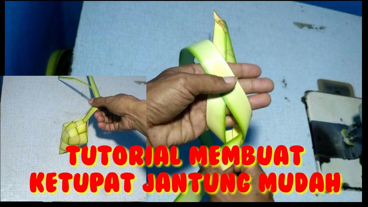 Tutorial cara membuat Ketupat jantung unik dan mudah sekali