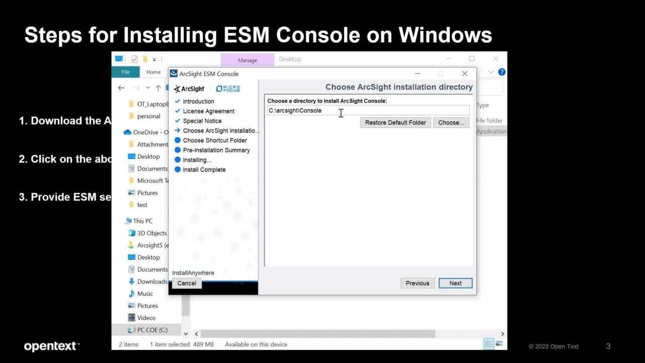 Arcsight ESM Console Installation