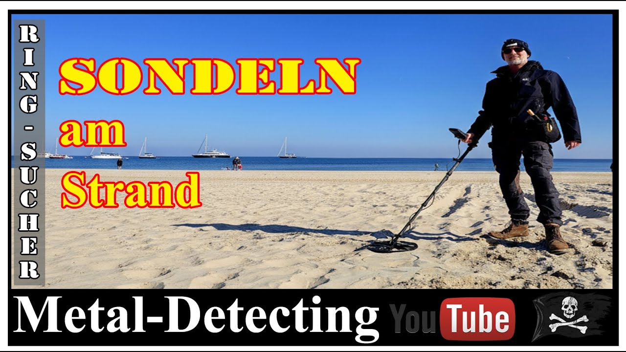 Sondeln am Strand der Ostsee mit dem Metalldetektor XP Deus 2. Schatzsuche nach verlorene Münzen.