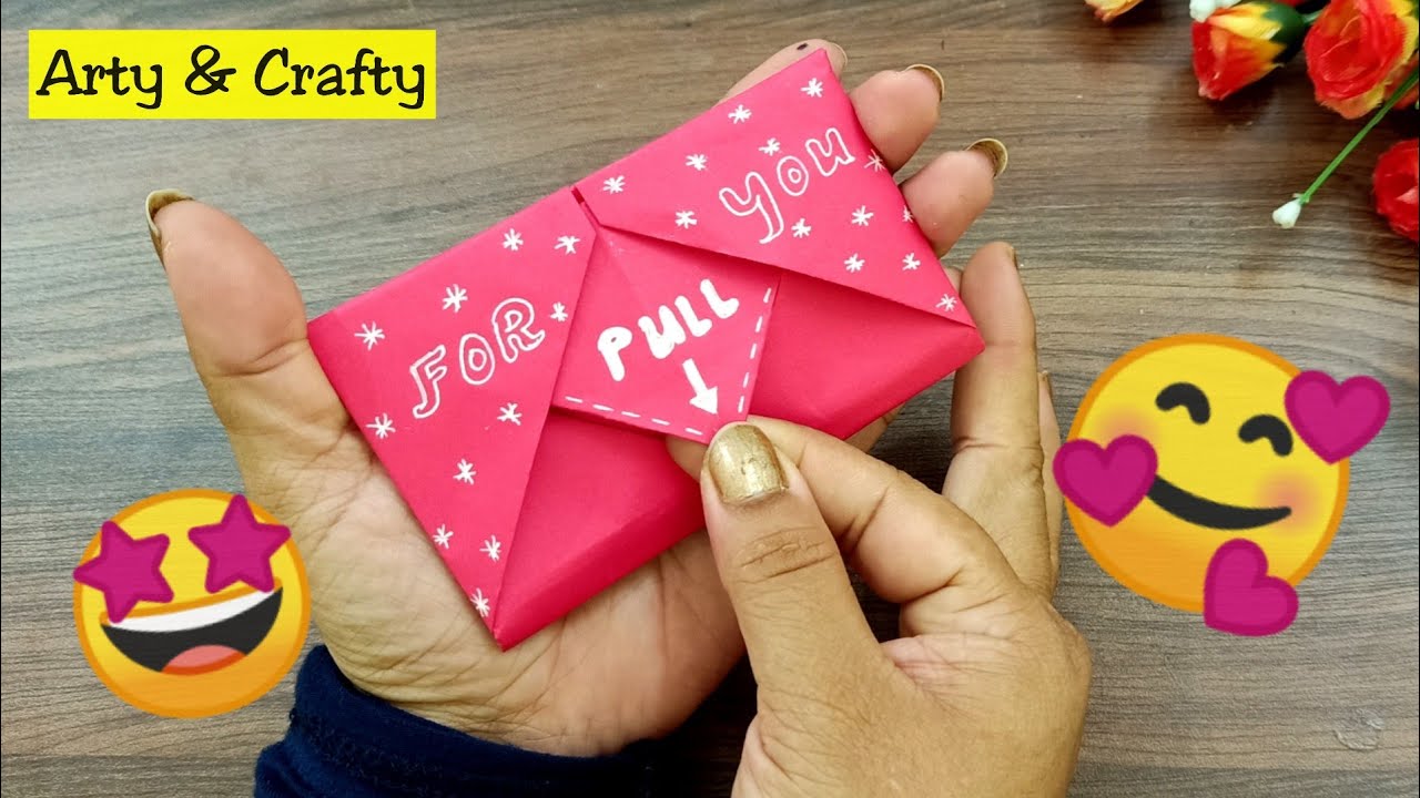 DIY - SURPRISE MESSAGE CARD FOR FATHER'S DAY | Pull Tab Origami Envelope Card | Father's Day special