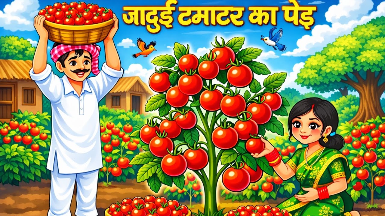 🥰🥰जादुई टमाटर का पेड़🥰🥰😭 | JADUI TAMATAR KA PED |HINDI STORY | CARTOON MORAL STORY। SASBAHU |HINDI