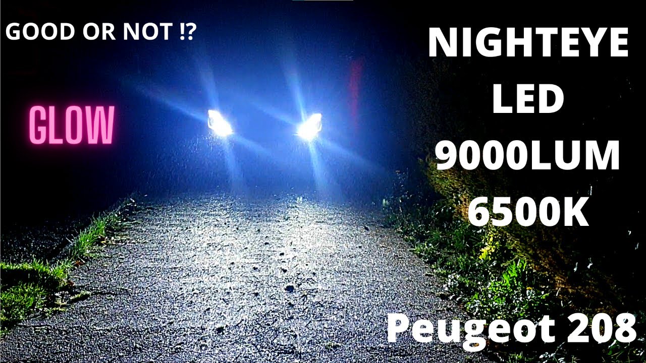 NightEye (Novsight) H7 LED Headlights bulbs (installed on Peugeot 208 2012 - 2017)