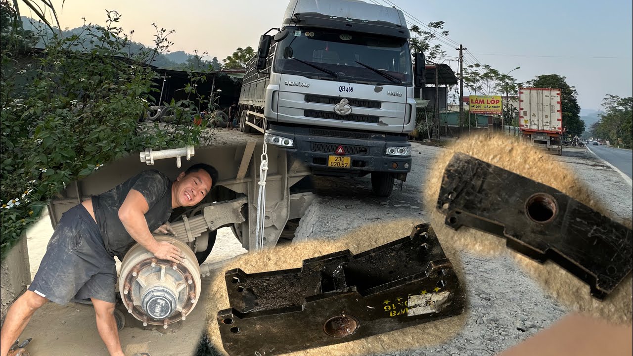 Replacing the trailer spring support shaft is a daily job of the trucker.