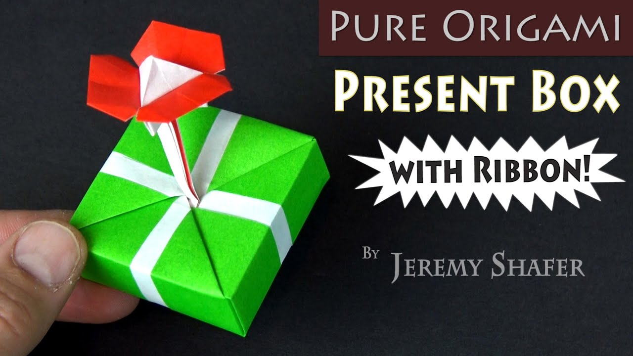 Origami Present Box with Ribbon