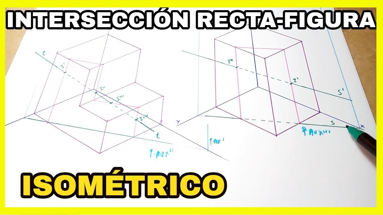 ISOMÉTRICO - intersección❌ [recta y figura]✅