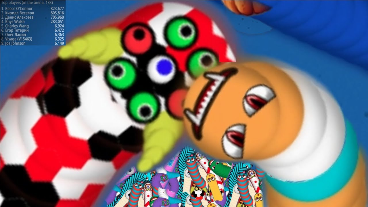 WormsZone.io Best Pro Skill Slither Snake Top 01 World Record Snake Epic WormsZoneio