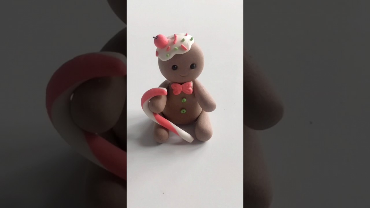 Diy Ginger bread Man🍪 #diy #food #clayart #art #gingerbread #christmas