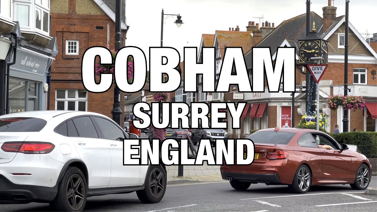Cobham Street View, Surrey, UK, England 🇬🇧 4K HDR