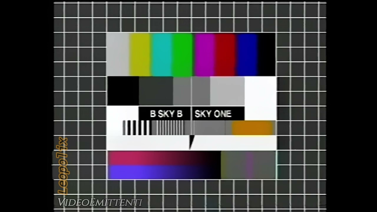 BskyB SbyOne Monoscopio trasmesso dal satellite Astra 1 19,2° est anno 1991
