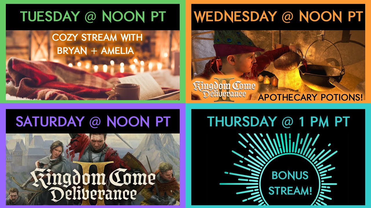 Kingdom Come Deliverance II w/Bryan & Amelia  - Join chat on Twitch.tv/DechartGames